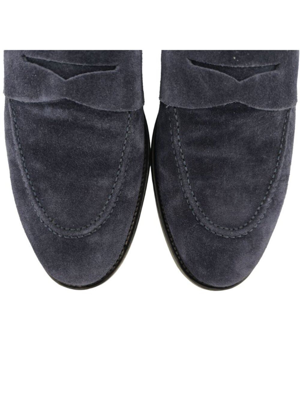O'Keeffe Italy Dress Shoes Navy Blue Suede Leather Penny Loafers Mens 7 Luxury - Picture 12 of 12